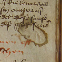 Vlek op bladzij 13 van het convoluut